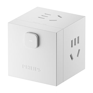 飞利浦魔方插座拓展器充电电源插头一转多功能国标无线家用便携式