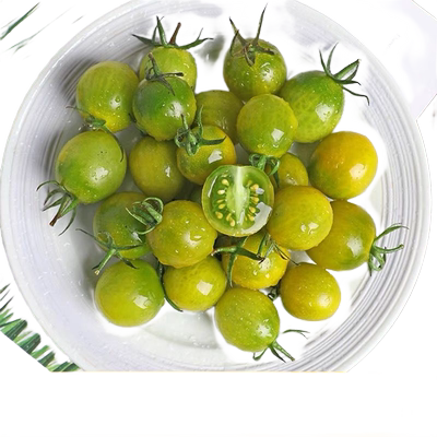 【寿光果蔬】新鲜糖珀琥圣女果黄绿色小番茄现摘现发酸甜孕妇水果