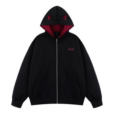 BJHG不计后果小恶魔开衫连帽卫衣