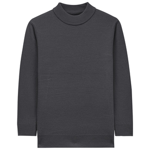 Mind Bridge【绵羊毛】男士纯色百搭针织2025年冬半高领打底毛衣