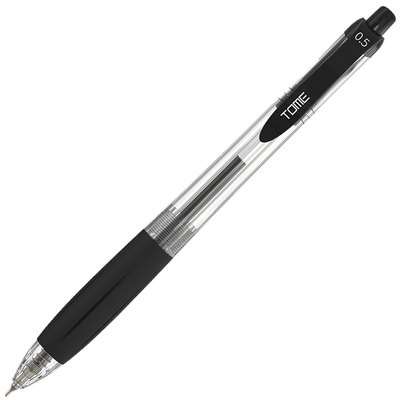 TOME软握胶CS锥形笔尖按动中性笔