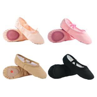 儿童舞蹈鞋布头全棉免系带女童练功鞋芭蕾舞软底跳舞鞋男童中国舞