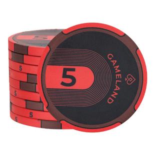 游戏大陆探索者号德州扑克陶瓷筹码高端43mm大面值棋牌室德扑专用