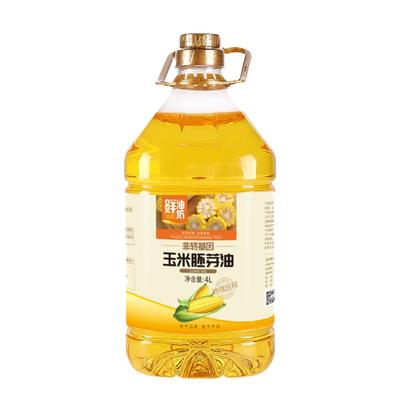 金胜鲜油坊非转玉米油4L家用大桶热炒烘焙食用油