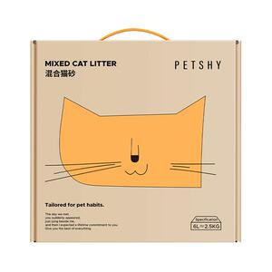 PETSHY百宠千爱 豆腐木薯混合猫砂10公斤除臭结团无粉尘混合猫砂