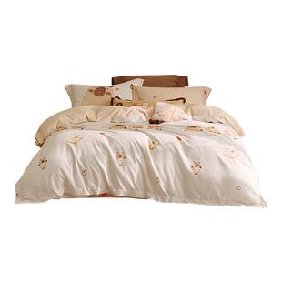 罗莱儿童婴幼儿A类纯棉双面磨毛保暖套件学生三/四件套床单被套