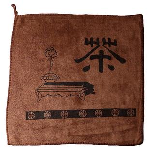 吸水茶巾茶具毛巾茶台抹布桌布喝茶古朴中国风方形高档茶水中式垫