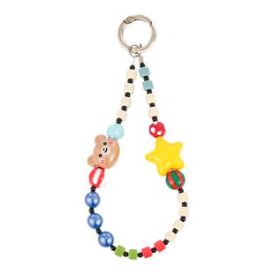 阿吉豆AJIDOU挂链小熊玩偶潮趣线下同款手机链包包挂件配件挂饰品