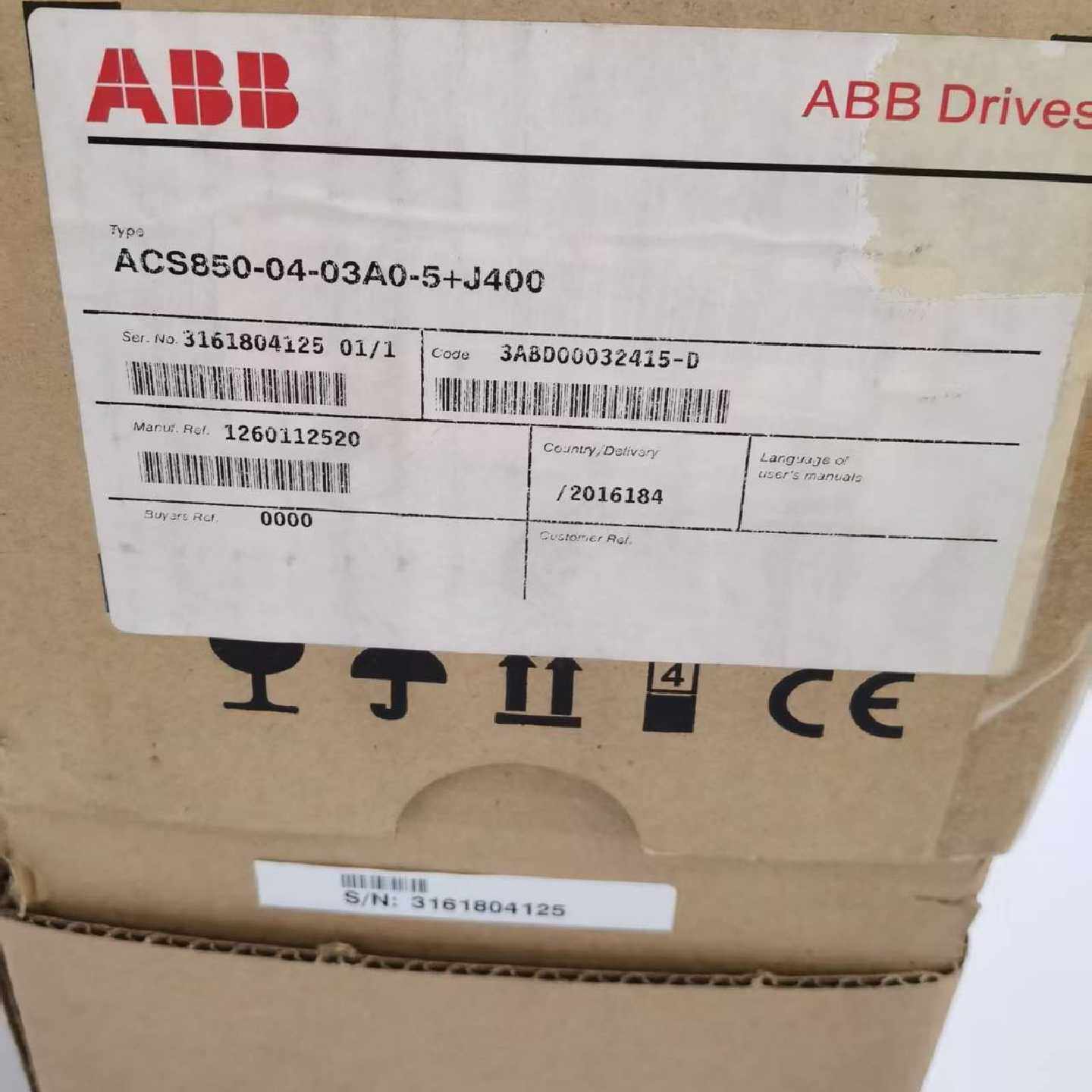 议价现货实价ACS850-04-03A0-5J400 ABB ACS850变频器全新原装正