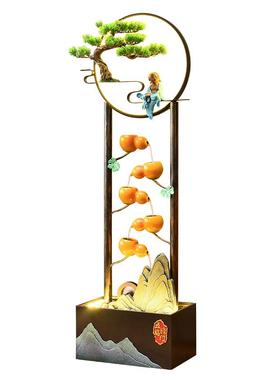 水源工坊铁艺家居中式循环水摆件