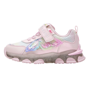 泰兰尼斯儿童闪灯鞋春秋季新款女童运动鞋可控开关发光鞋防滑耐磨