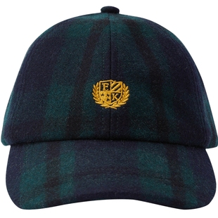 eland kids衣恋童装男童女童棒球帽秋冬美式复古撞色格纹刺绣帽子