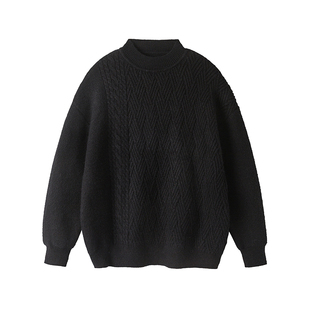 FORNINES基础纯色毛衣男女情侣潮牌秋冬内搭打底针织衫宽松毛线衣