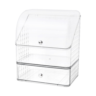 化妆品收纳盒桌面防尘高级抽屉储物盒梳妆台护肤品口红面膜置物架