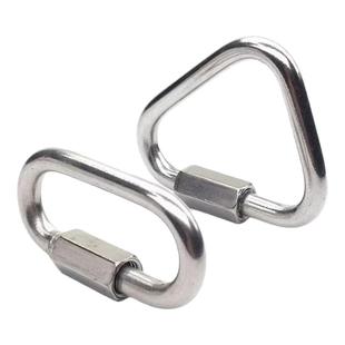 304不锈钢快速接环连接跑道扣连接口梅陇锁三角 滑翔伞扣三角锁扣