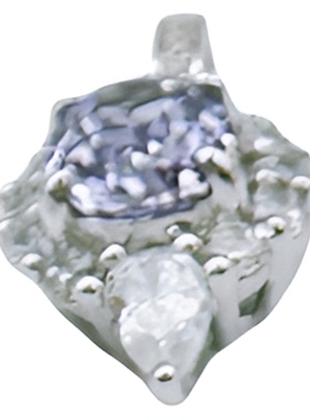 UMI家·轻珠宝/S925银镀18k白金·紫罗兰满钻紫蓝宝女戒轻奢高级