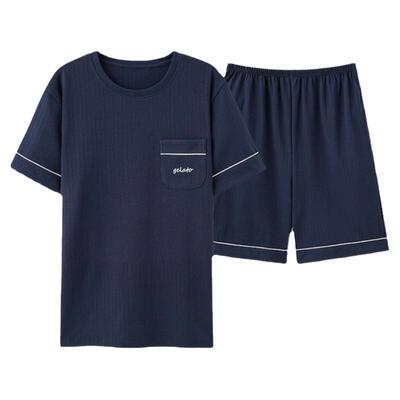 浪莎睡衣男士纯棉短袖短裤家居服