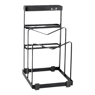 张小泉厨房置物架家用不锈钢免打孔刀架多功能锅盖菜板刀具收纳架