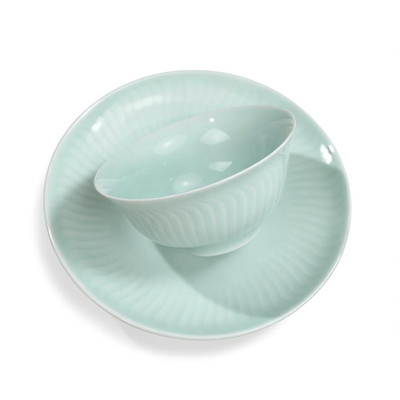 影青风羽系列餐具套装瓷