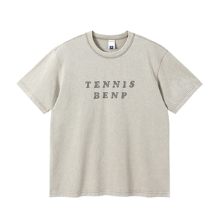 BENPANDA 2025夏季新款复古印花短袖男潮流水洗圆领宽松国潮短袖