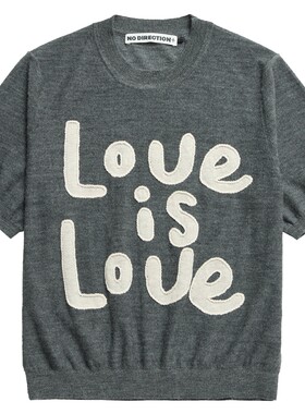NO DIRECTION+ “Love is love”短袖圆领针织衫N610102620A