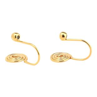 DIY镀18k配件女耳钉耳环改耳夹珍珠蚊香盘耳夹材料耳钉转换神器