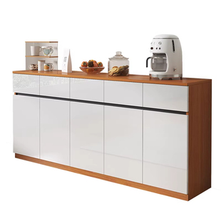 实木餐边柜现代简约轻奢家用大容量茶水储物柜客厅靠墙一体厨房柜