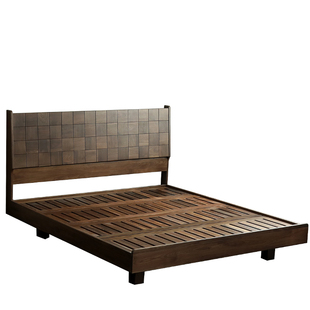 北美黑胡桃木床全实木悬浮床榻榻米日式双人1米5主卧2米x2米2大床