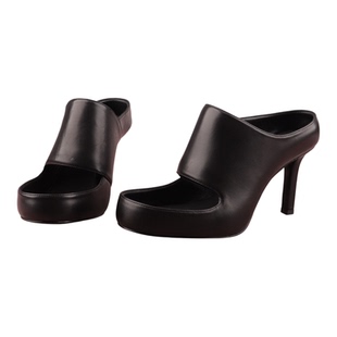 牛皮面羊皮真皮里超高跟小众女鞋子时尚绊凉鞋露趾一字拖鞋X06-1