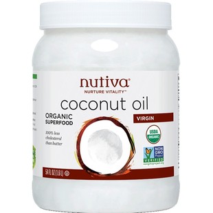 Nutiva/优缇 进口有机初榨椰子油1.6L Coconut Oil生酮食用护肤