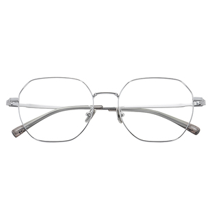 菲尔渡边近视眼镜女片宽54mm超轻钛架大框多边形镜框镜架男LZ3097