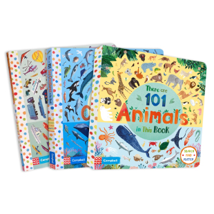 101种动物 英文原版 There Are 101 Animals in This Book 纸板书 认知启蒙 搭101种交通工具 101种海洋生物 数字颜色形状启蒙认知