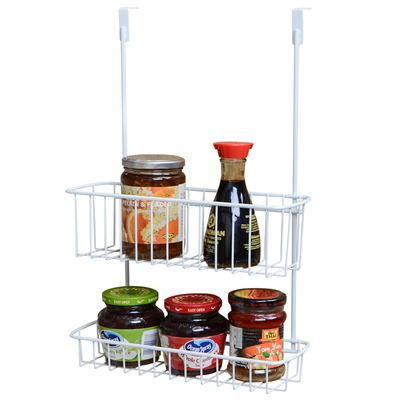 橱柜门内侧收纳挂篮调料置物架