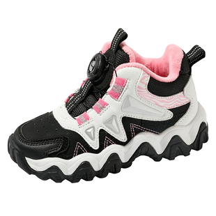 百丽童鞋儿童运动鞋2025冬季新款女童老爹鞋加绒男童二棉鞋子公主