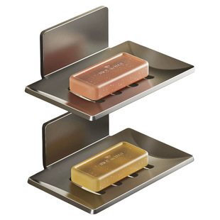 浴室肥皂盒沥水免打孔香皂碟卫生间置物架壁挂式肥皂架家用上墙