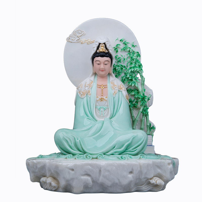 中国大陆祝福桌面摆件佛堂汉白玉
