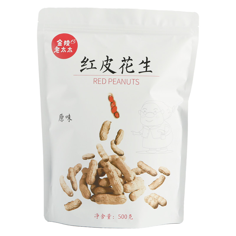 【金陵老太太】红皮花生带壳原味现炒熟休闲孕妇零食干货2022新货