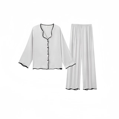 法式【真丝】睡衣春秋款轻奢套装