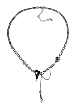 魅芽仙骨钛钢小众个性爱心项链