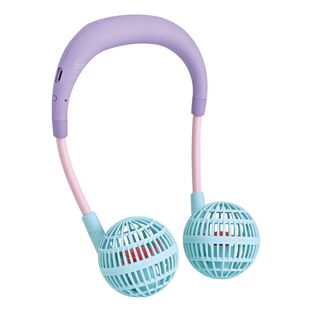 日本wfan儿童挂脖风扇迷你小型随身便携usb可充电式学生懒人电扇