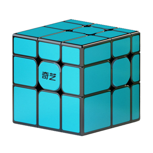 奇艺磁力镜面魔方三阶彩瓷贴片版比赛专用异形竞速儿童益智玩具