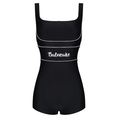 BE范德安连体平角泳衣女新款ins风遮肚显瘦保守学生运动训练