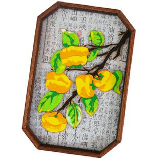 中国风非遗景泰蓝手工diy材料包掐丝珐琅手作梨花茶盘画母亲节