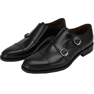 LOTTUSSE/乐途仕布雷克牛皮手工男士商务绅士孟克鞋男鞋皮鞋