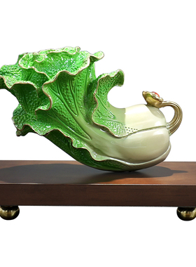 如意百财白菜摆件新中式客厅玄关