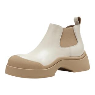 Rosa Bianca厚底短靴女真皮新款增高百搭烟筒靴