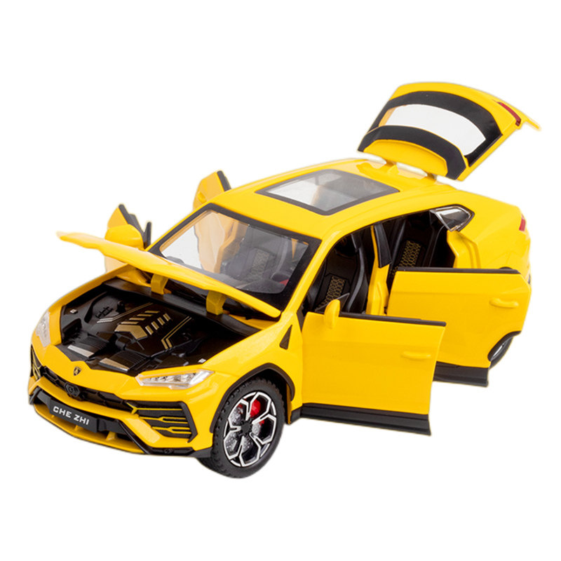 仿真1:24蓝博野牛基尼Urus合金汽车模型声光回力越野车儿童玩具车