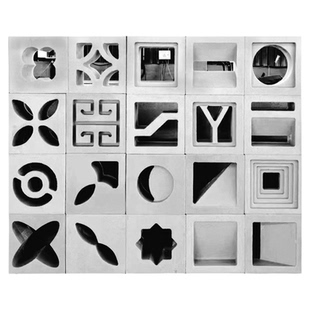 网红水泥空心砖发泡陶瓷abs双面镂空轻质石膏艺术装饰隔断pu构件