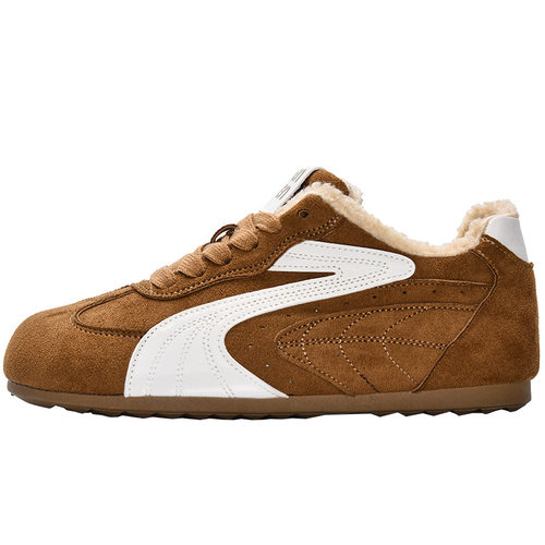 2025年冬季新款百搭加绒保暖鞋德训鞋女冬季拼色休闲棉鞋休闲棉鞋