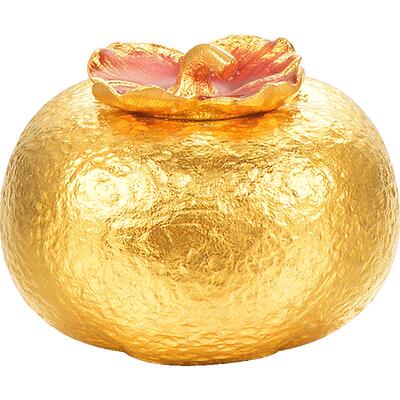 明牌珠宝t古法黄金柿子摆件 柿柿如意足金家居装饰品AFQ0076